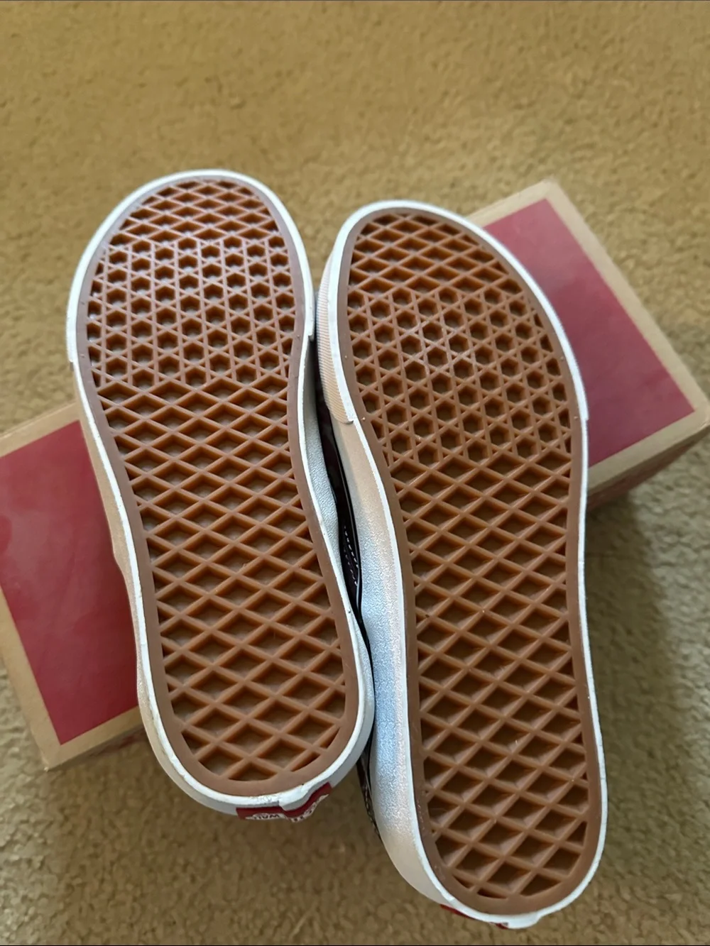 Vans Slip-On Floral Canvas Sneakers in Maroon and Pink - Picture 2 of 3